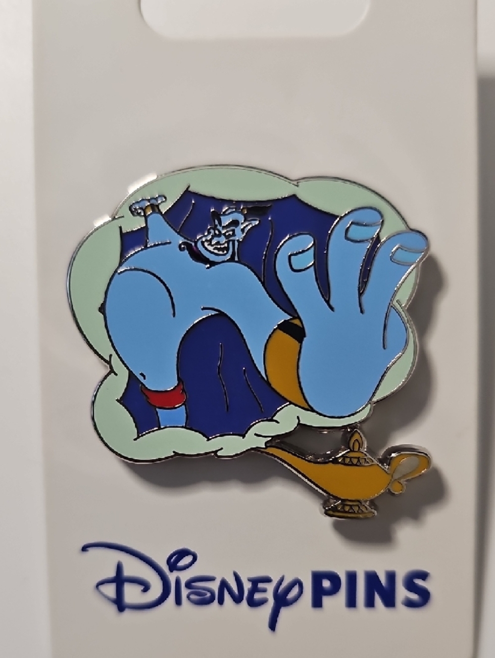 Disney Blue Genie and Gold Lamp Making 3 Wishes Enamel Pin